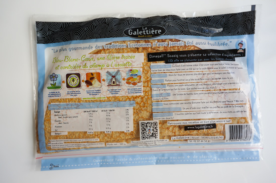 La Galettière - Back Packaging - 2013